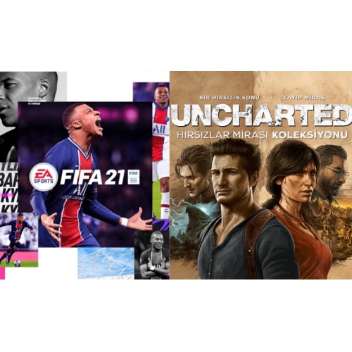  FIFA 21 + UNCHARTED KOLEKSİYONU PS4+PS5